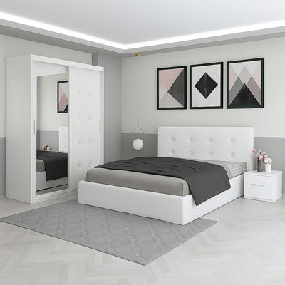 Dormitor Aris Cu Dressing Tapitat