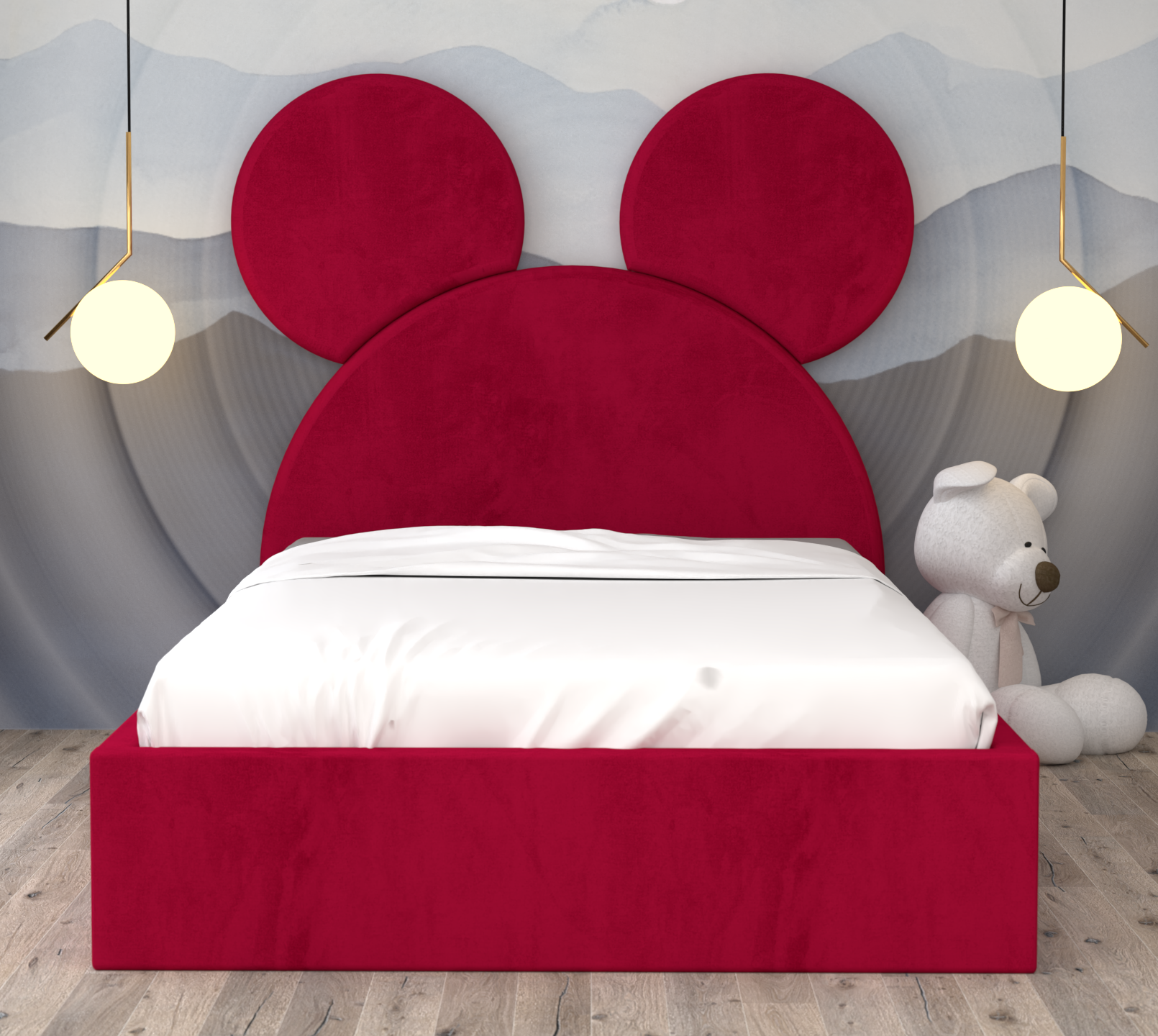 Pat Tapitat Mickey Cu Catifea Premium