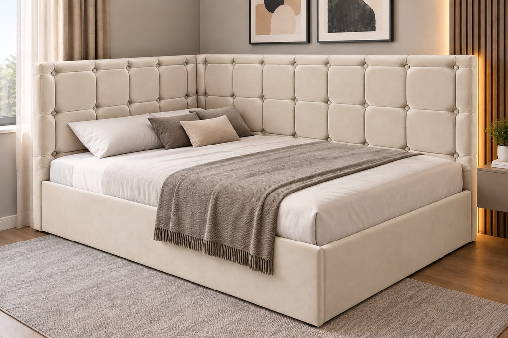 Pat Tapitat Roma De Colt Crem Catifea Premium