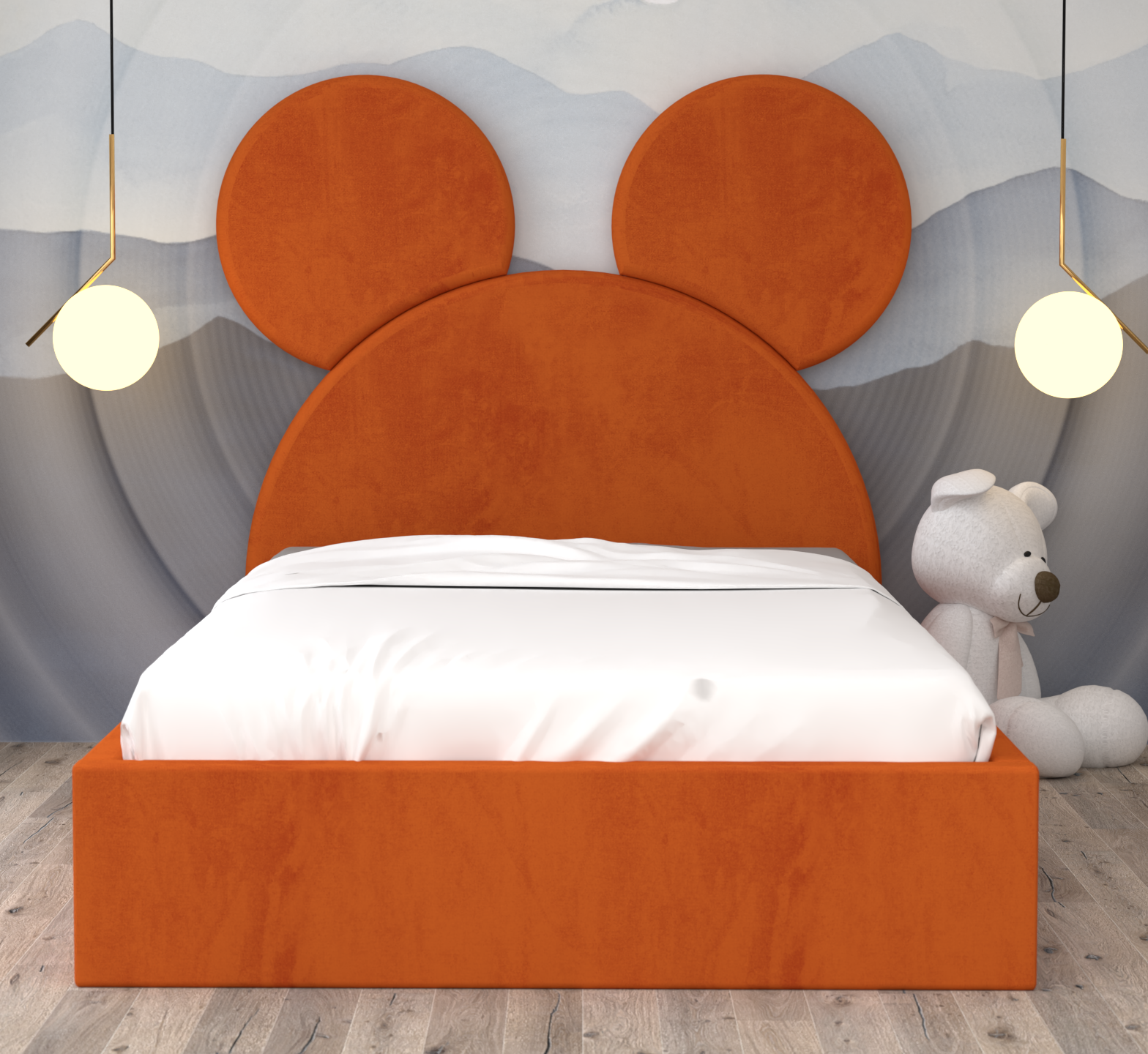 Pat Tapitat Mickey cu Catifea Premium