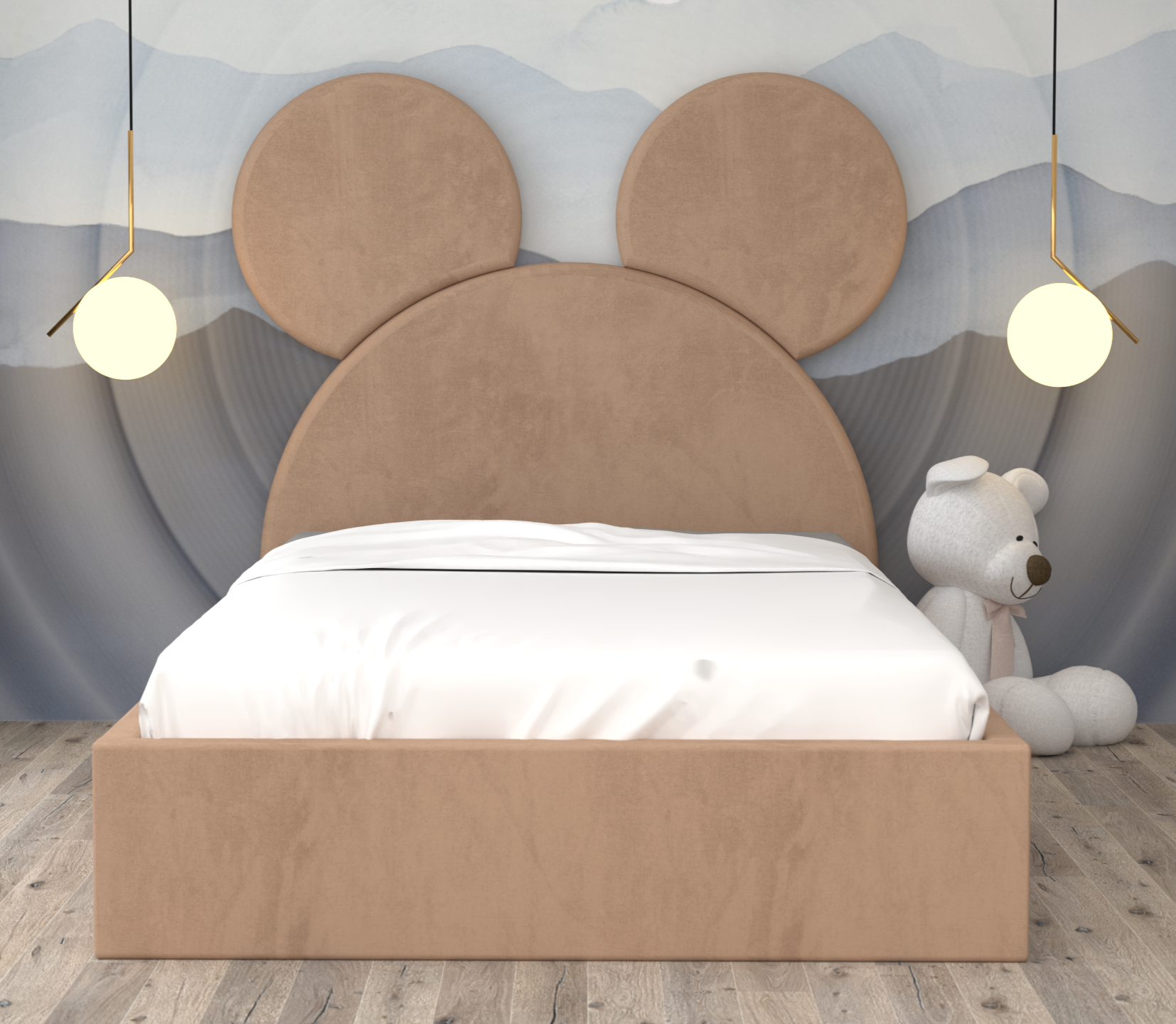 Pat Tapitat Mickey cu Catifea Premium