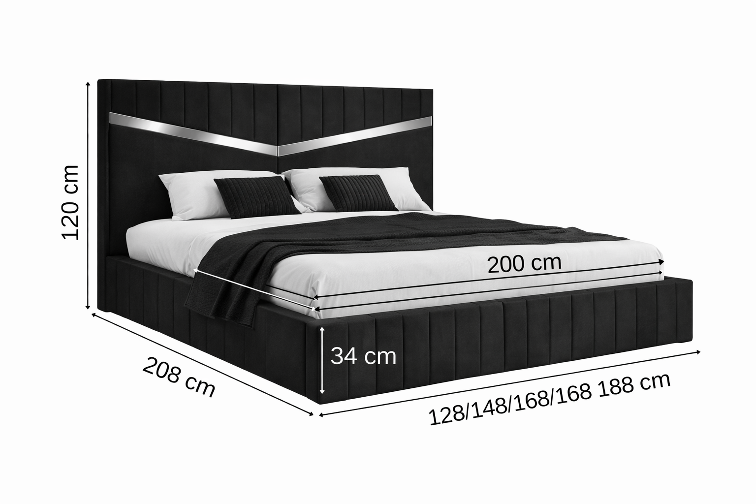 Pat Tapițat Valentino Alb Catifea Premium