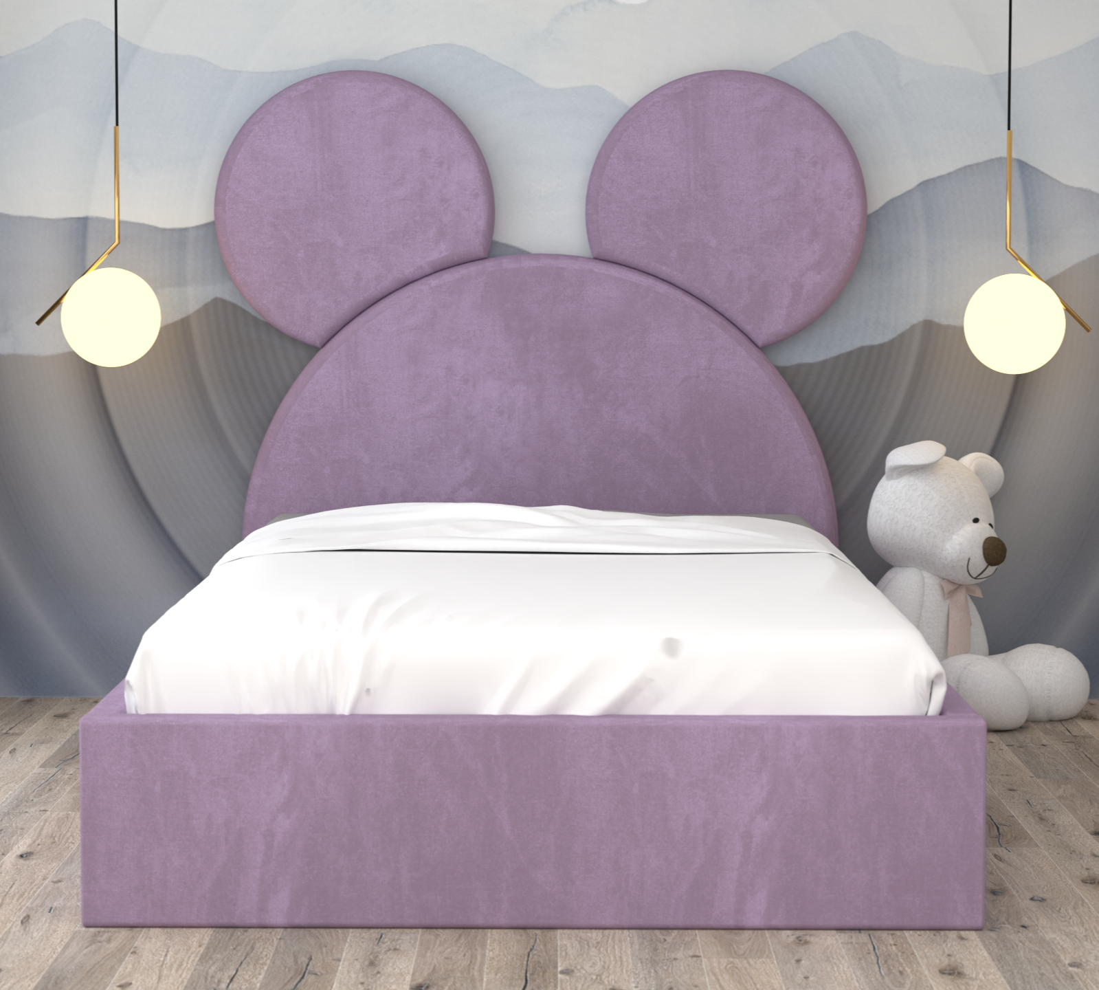 Pat Tapitat Mickey cu Catifea Premium