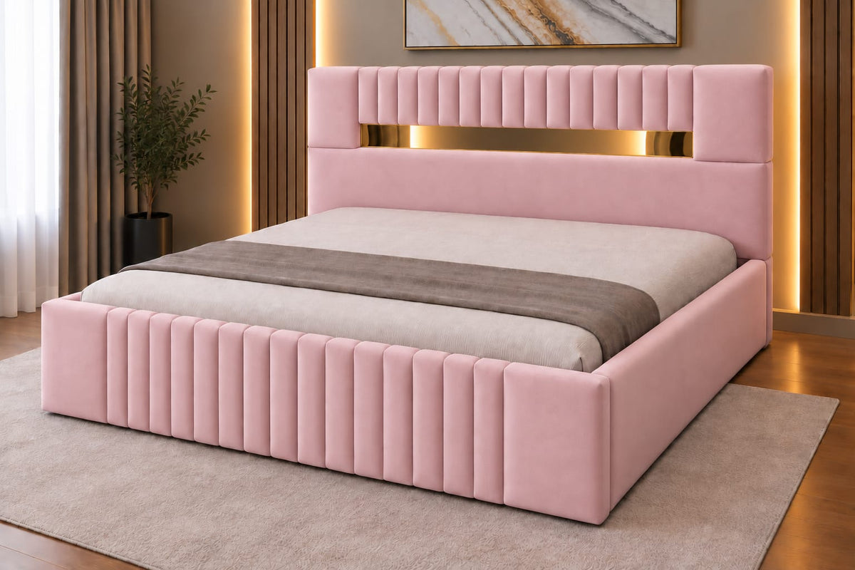 Pat Tapitat Prestige Roz Catifea Premium