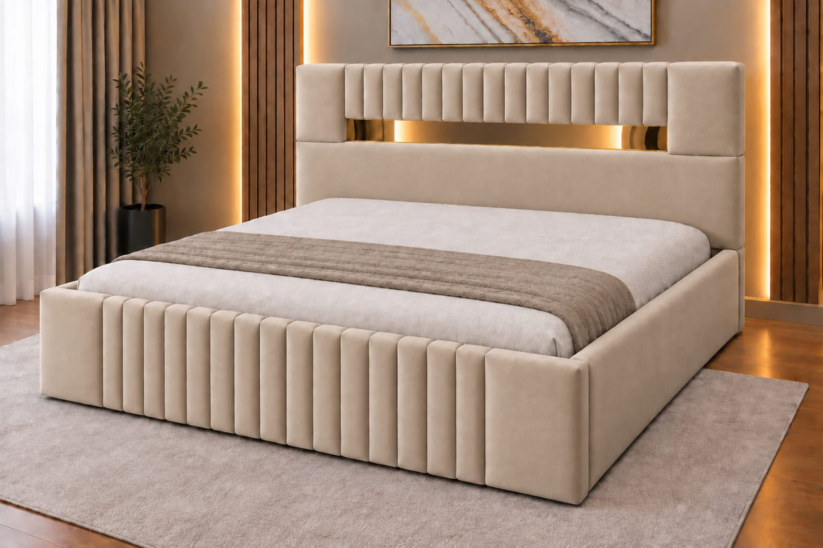 Pat Tapitat Prestige Bej Catifea Premium