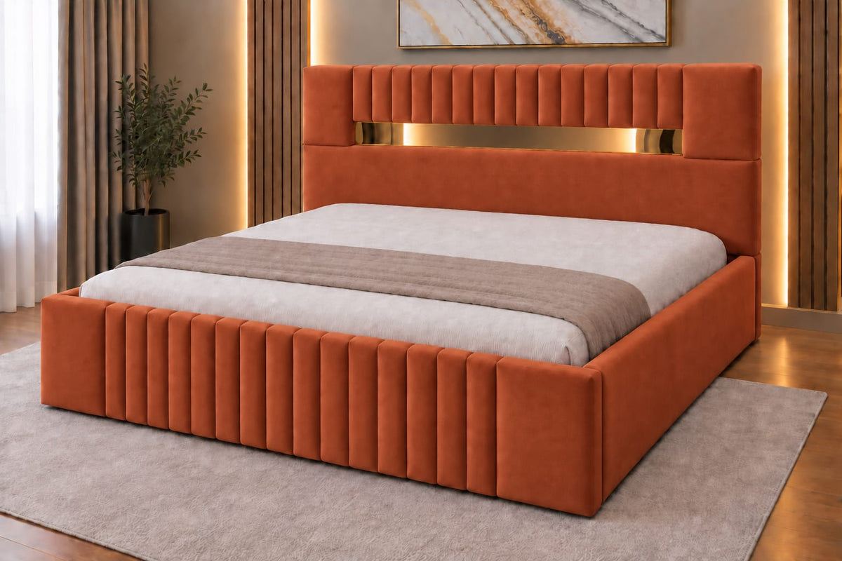 Pat Tapitat Prestige Caramiziu Catifea Premium