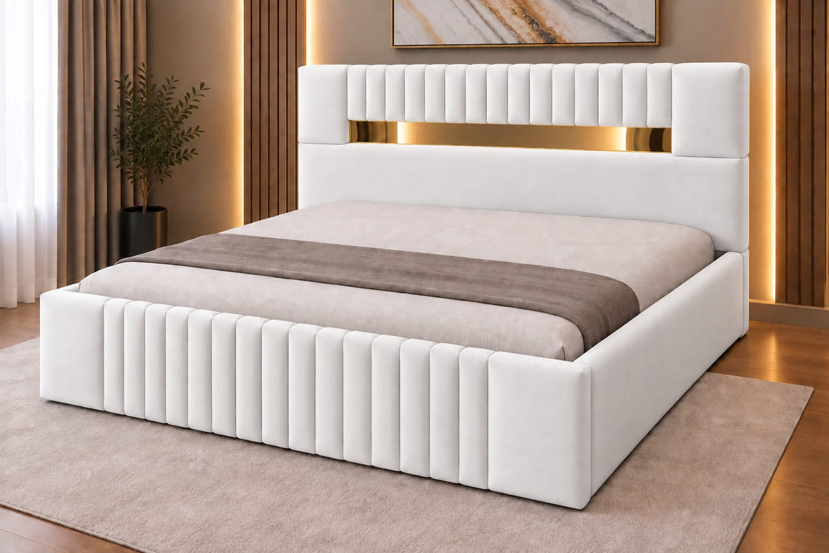 Pat Tapitat Prestige Alb Catifea Premium
