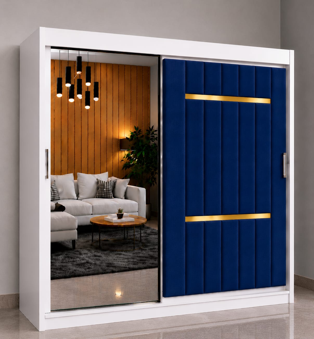 Dressing Tapițat Velvet Albastru 200