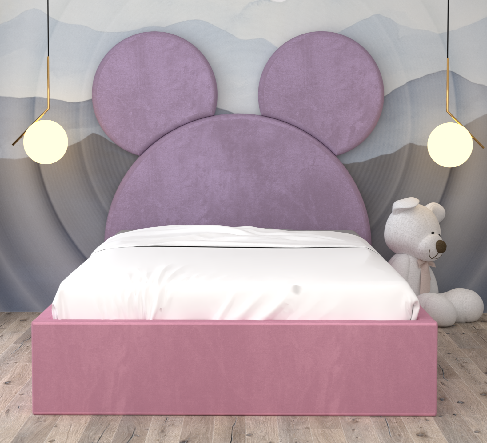 Pat Tapitat Mickey cu Catifea Premium