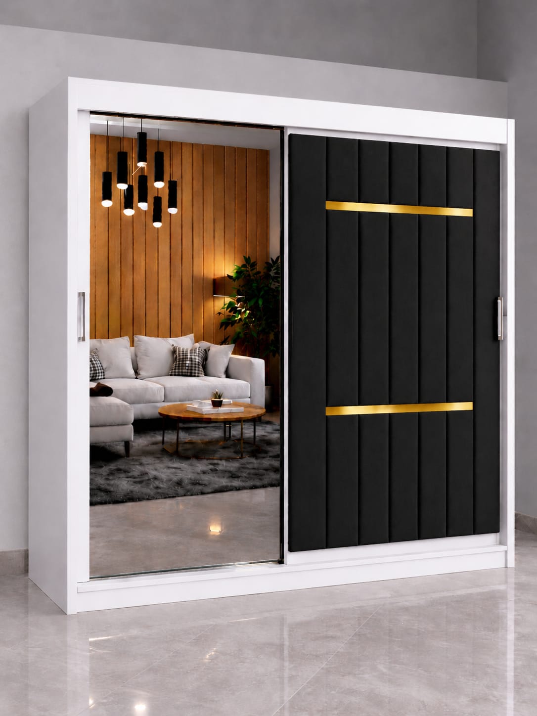 Dressing Tapițat Velvet Negru 200