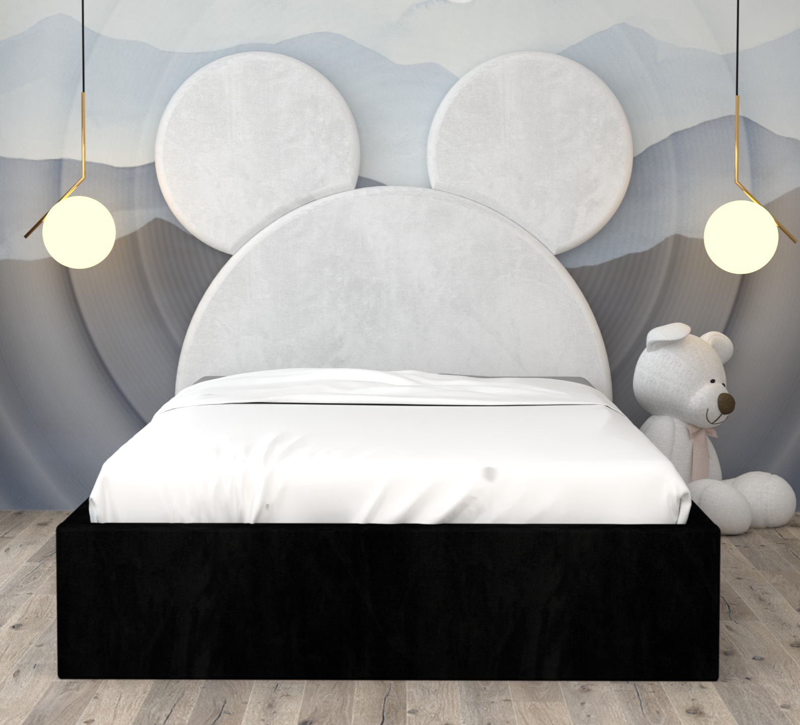 Pat Tapitat Mickey cu Catifea Premium