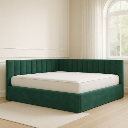 Pat Tapitat De Colt CORINA Verde Catifea Premium